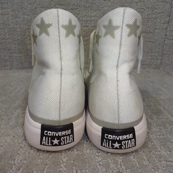 Converse All Star Modern Hi White Grey Stars Textile Size Men's 8 Womens 9.5 - Picture 3 of 10